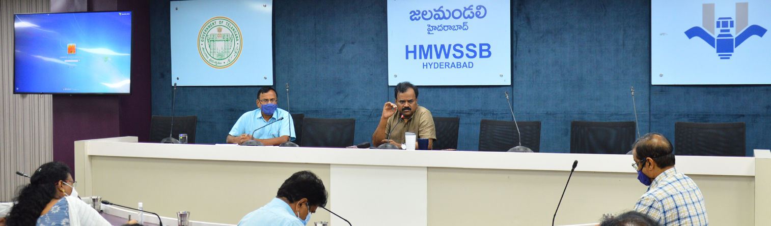 MD’S REVIEW ON SEWERAGE MANAGEMENT OF PERIPHERAL AREAS BEFORE TAKING OVER FROM GHMC FOR PROPER MAINTENANCE ON 27.09.2021