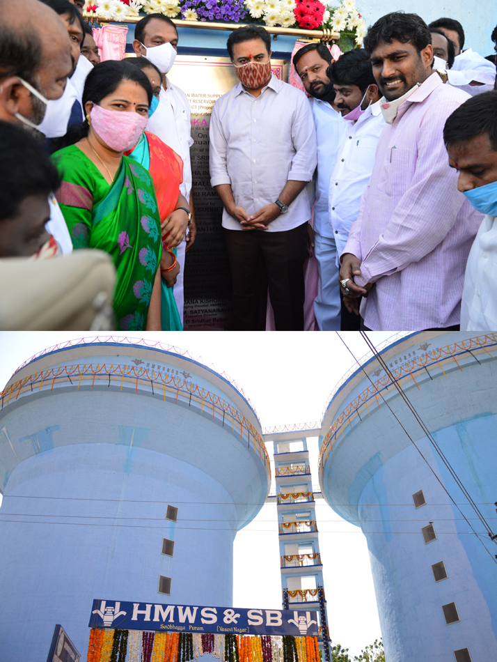 TWIN RESERVIORS INAUGURATED BY HON’BLE MINISTER KTR ON 09.01.2021