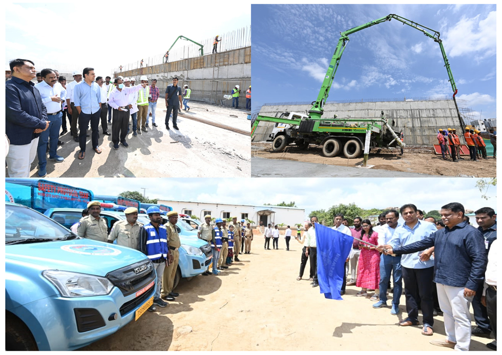 SRI K.T. RAMA RAO, HON’BLE MINISTER FOR MA&UD INSPECTED THE STPS CONSTRUCTION WORKS ON 24.09.2022