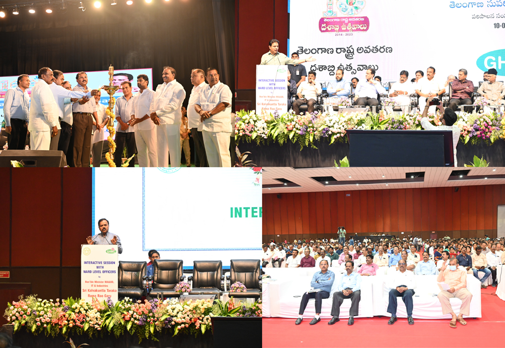 DRINKING WATER PROBLEMS GOT SOLVED IN THE NEWLY FORMED TELANGANA STATE - SAID MINISTER KTR IN INTERACTIVE SESSION WITH WARD LEVEL OFFICIALS ON 10.06.2023