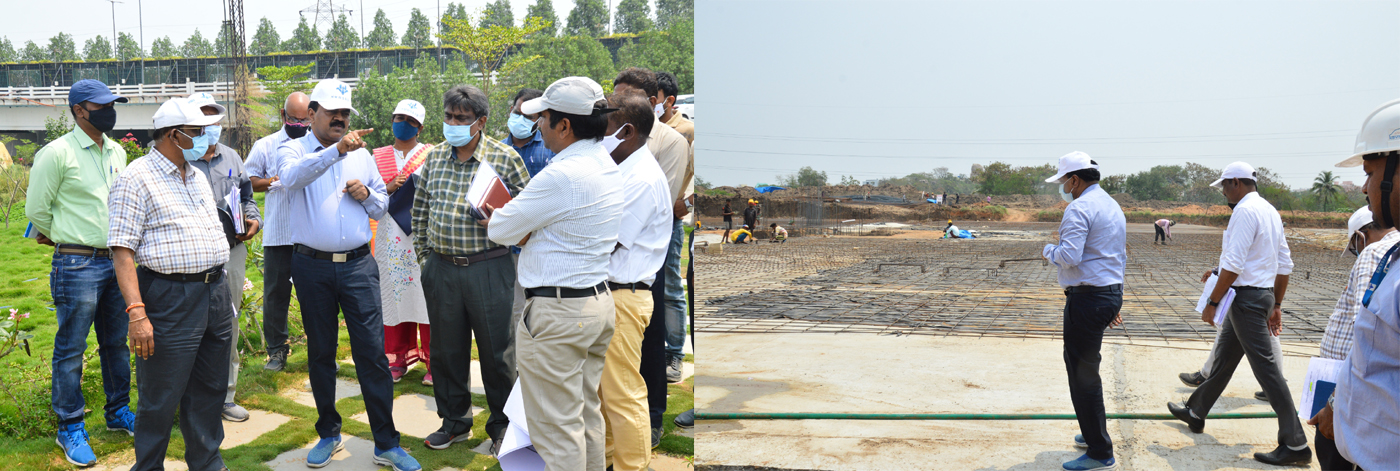 THE MANAGING DIRECTOR, HMWSSB INSPECTED THE CONSTRUCTION SITES OF NEW STPS ON 25.03.2022