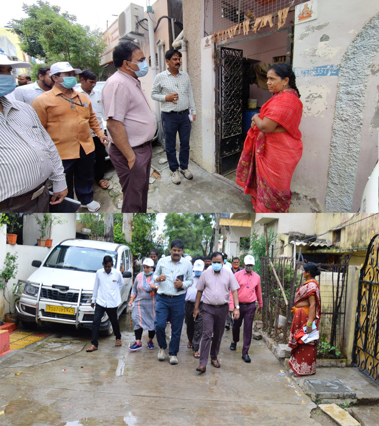 THE MD, HMWSSB VISITED THE MIYAPUR BASTHI AREAS ON THE SECOND DAY OF INSPECTION ON 14.07.2022