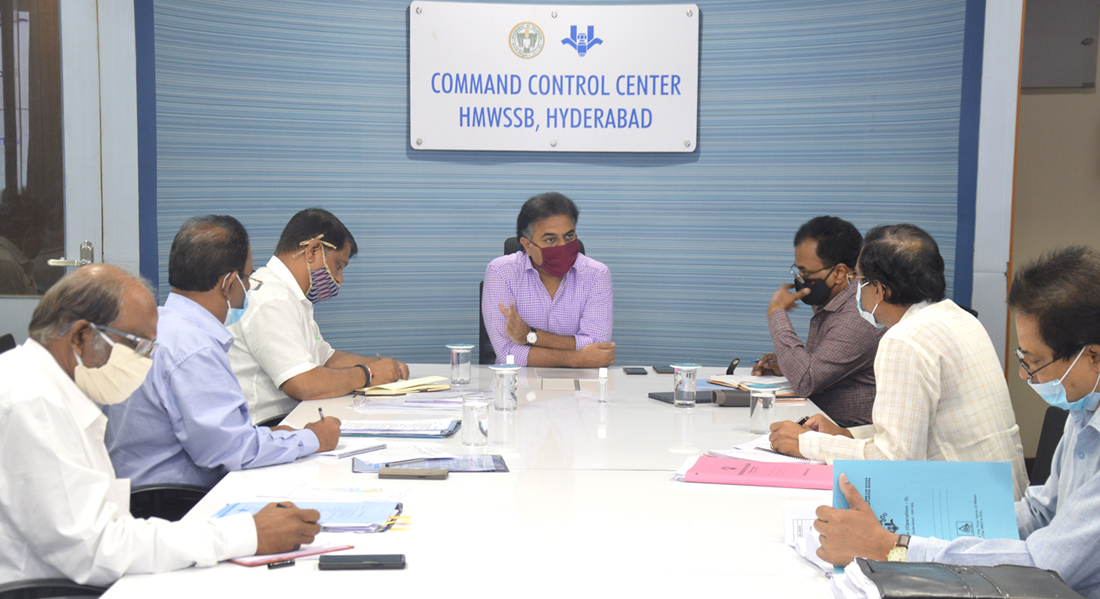HON’BLE MINISTER SRI K.T.R’S REVIEW MEETING ON SEWERAGE SYSTEM ON  18.05.2020