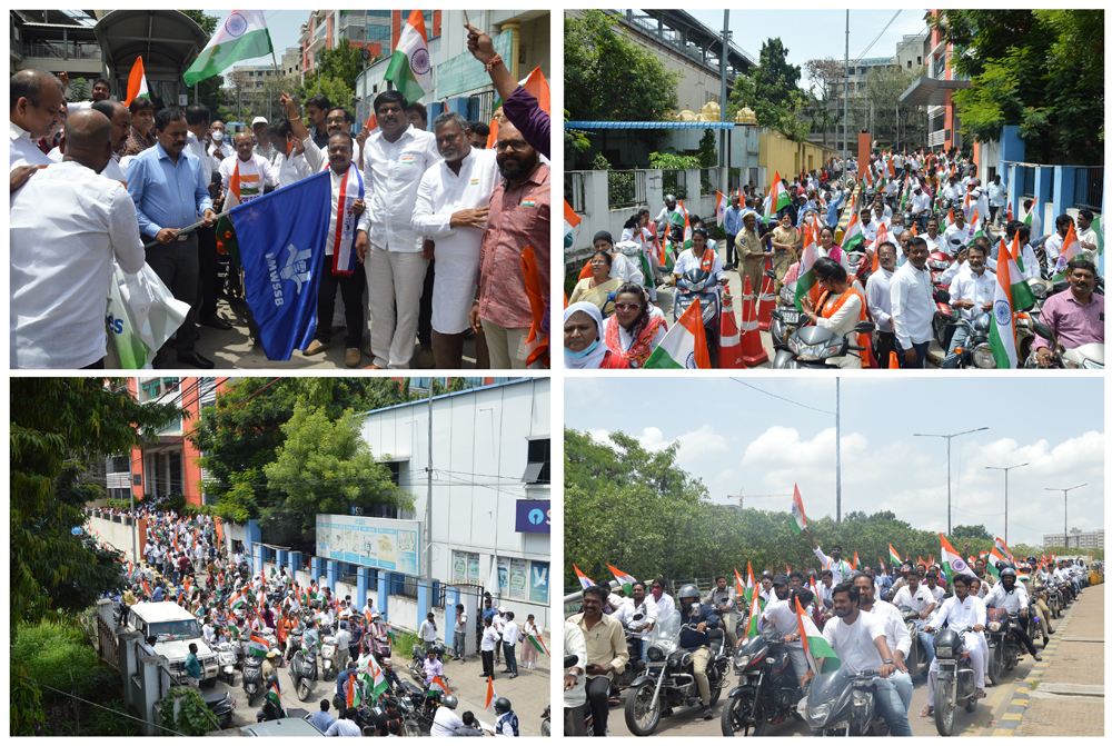  HMWSSB ORGANIZED BIKE RALLY AS PART OF 75TH INDIAN INDEPENDENCE CELEBRATIONS ON 17.08.2022