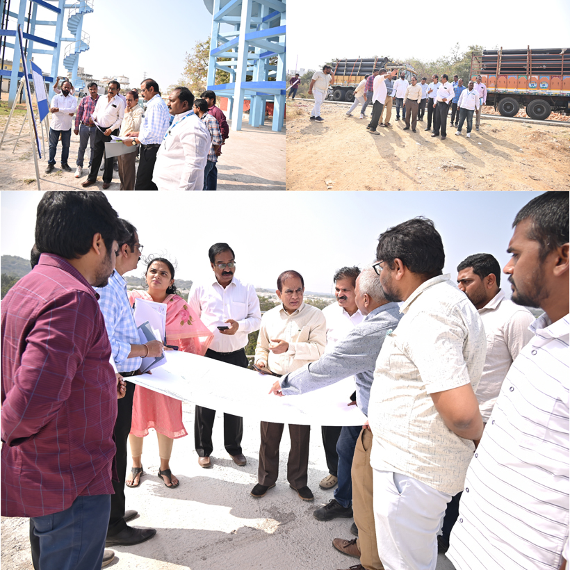 MD, HMWSSB INSPECTED THE ORR PROJECT PHASE – 2 RESERVOIRS UNDER CONSTRUCTION ON 02.02.2024