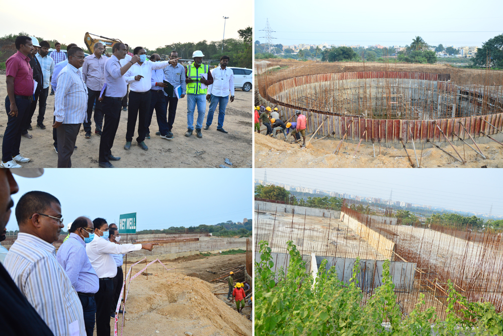 THE MD, HMWSSB INSPECTED NEW STPS CONSTRUCTION SITES AT  AMBERPET, NALLACHERUVU AND NAGOLE ON 10.11.2022