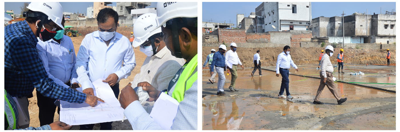 MD, HMWSSB VISITED THE CONSTRUCTION SITES OF NEW STPS ON 06.01.2022